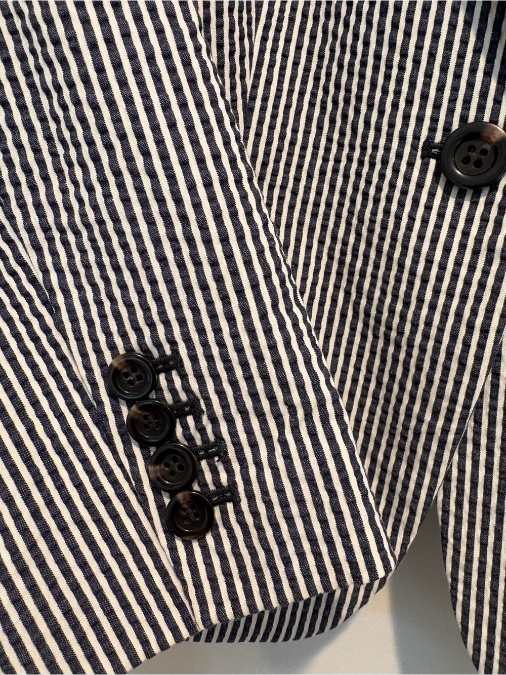 Ann Taylor Navy & White Striped Blazer - Picture 5 of 6